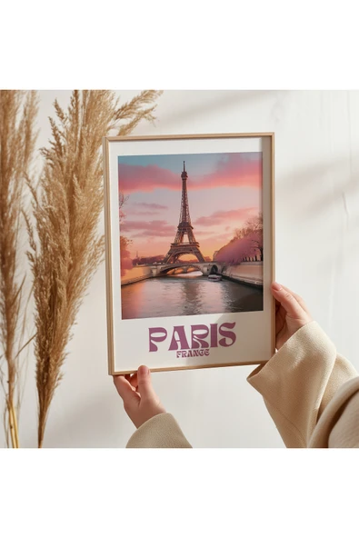 UNT Ahşap Çerçeveli "Paris" Tablo Çok Renkli 30 x 40 ürün görseli 1