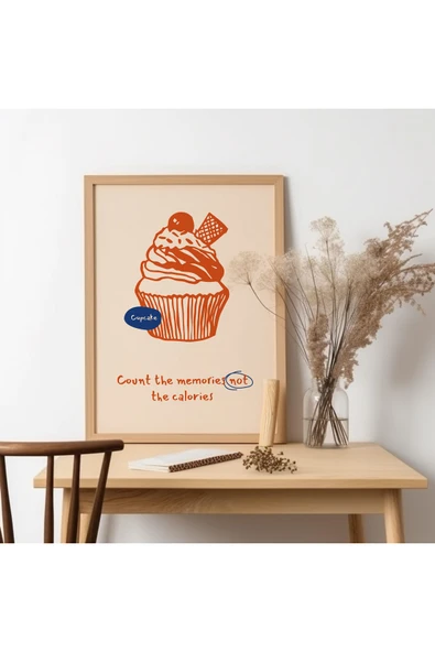 UNT Ahşap Çerçeveli "Cupcake" Tablo Çok Renkli 30 x 40 ürün görseli 1