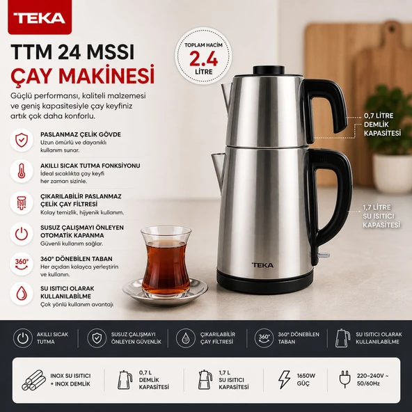 TEKA TTM 24 MSSI ÇAY MAKİNESİ ürün görseli 1