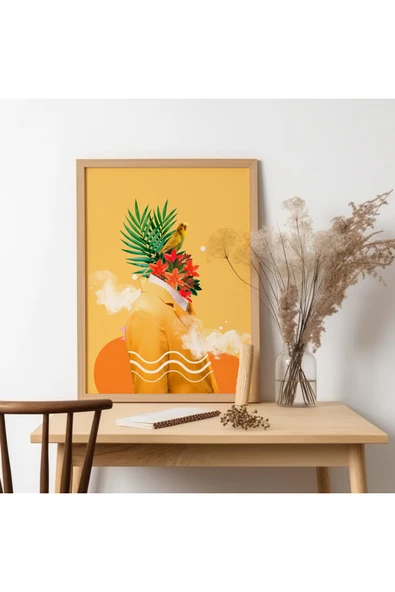 UNT Ahşap Çerçeveli Modern Art Tablo Çok Renkli 30 x 40 ürün görseli 1