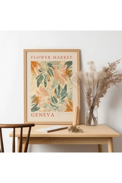 UNT Flower Market  - Geneva Ahşap Çerçeveli  Tablo Çok Renkli 30 x 40 ürün görseli 1