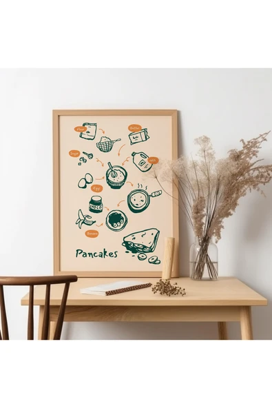 UNT Ahşap Çerçeveli "Pancake" Tablo Çok Renkli 30 x 40 ürün görseli 1