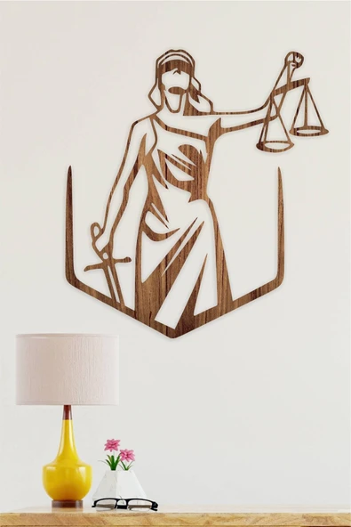 UNT Themis Duvar Dekoru-süsü, Ahşap Dekoratif Tablo CEVİZ 48 x 48 ürün görseli 1