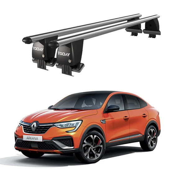 Royal Renault Arkana (2020 ve Sonrası) Uyumlu Gri Kilitli Ara Atkı Port Bagaj Tavan Barı ürün görseli 1