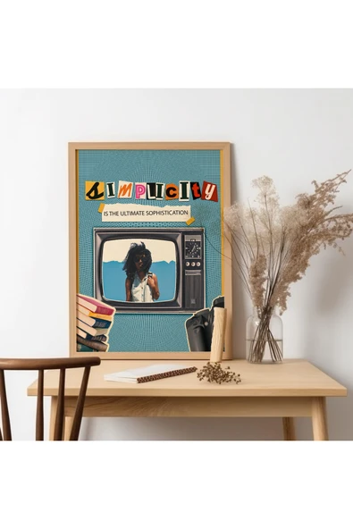 UNT Ahşap Çerçeveli Modern Art Tablo Çok Renkli 30 x 40 ürün görseli 1