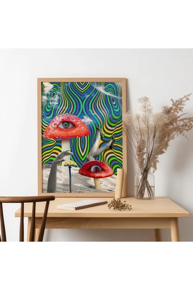 UNT Ahşap Çerçeveli Modern Art Tablo Çok Renkli 30 x 40 ürün görseli 1