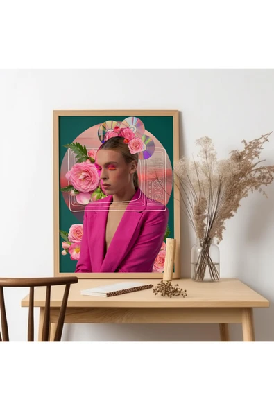 UNT -Ahşap Çerçeveli Modern Art Tablo ÇOK RENKLİ 30 x 40 ürün görseli 1