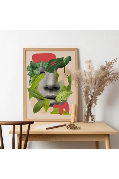UNT Ahşap Çerçeveli Modern Art Tablo Çok Renkli 30 x 40 ürün görseli 1