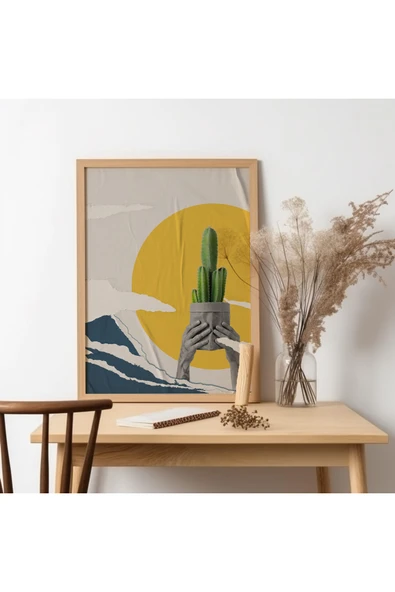 UNT Ahşap Çerçeveli Modern Art Tablo Çok Renkli 30 x 40 ürün görseli 1