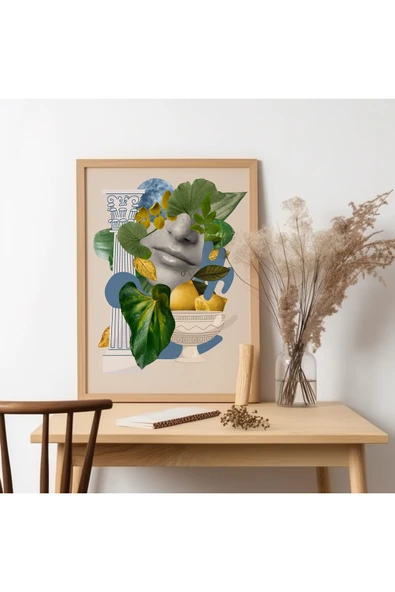 UNT -Ahşap Çerçeveli Modern Art Tablo ÇOK RENKLİ 30 x 40 ürün görseli 1