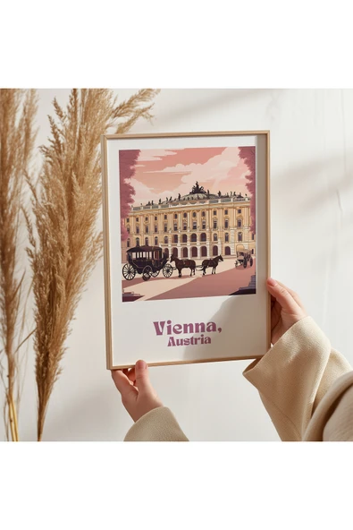 UNT Ahşap Çerçeveli "Vienna" Tablo Çok Renkli 30 x 40 ürün görseli 1