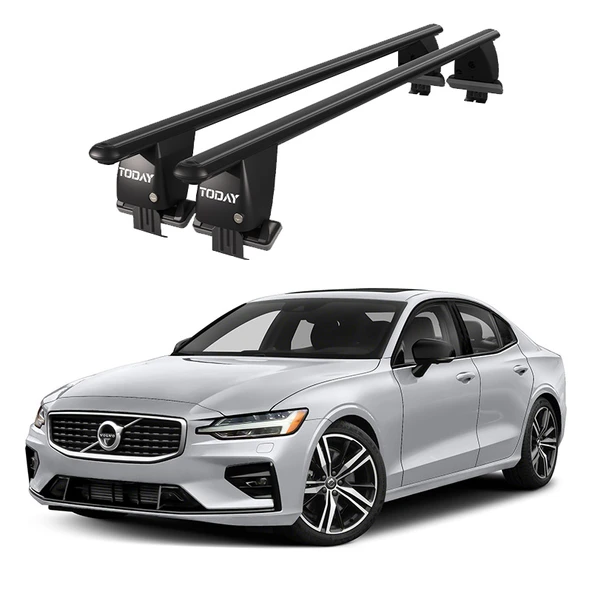 Royal Volvo S60 (2018 ve Sonrası) Uyumlu Siyah Kilitli Ara Atkı Port Bagaj Tavan Barı ürün görseli 1