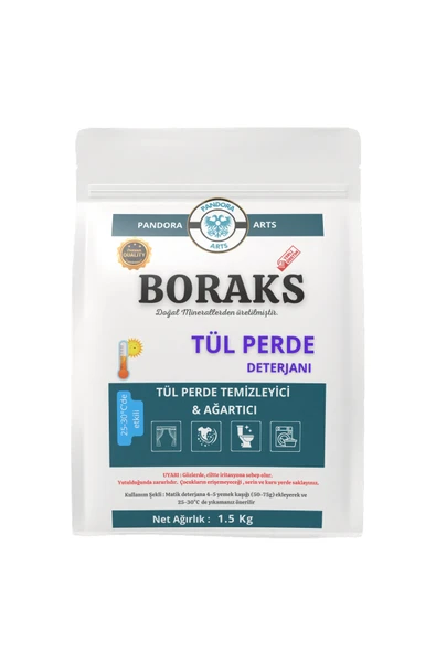 Pandora Arts Pandora Arts Boraks Katkılı Doğal Toz 1500 gr Tül Perde Temizleyici Deterjan ürün görseli 1