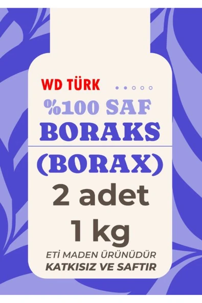 WD Türk WD Türk Boraks 2 adet 1 kg %100 Saf ve Doğal ürün görseli 1