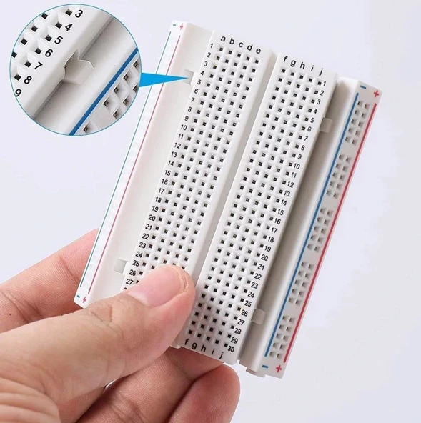 Orta Boy Breadboard 400 Pin - Hücre - Point - Resim 3