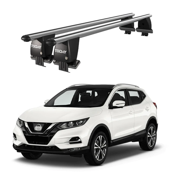 Royal Nissan Qashqai / Dualis (2017 - 2021) Uyumlu Gri Kilitli Ara Atkı Port Bagaj Tavan Barı ürün görseli 1