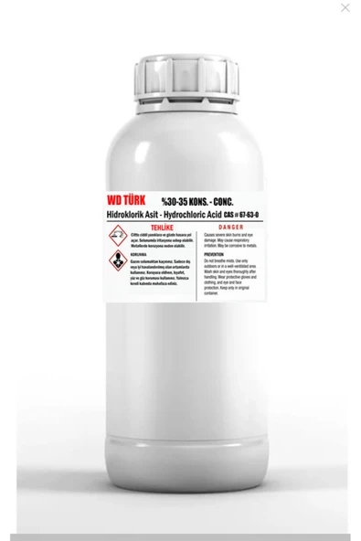 WD Türk WD Türk Ultra Temiz | Hidroklorik Asit | pH Düşürücü | %30-35 25 kg Tuz Ruhu Taş Asidi ürün görseli 1