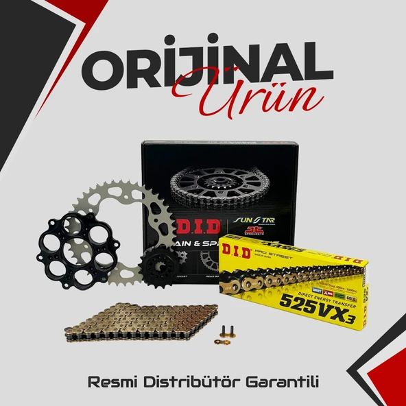 Dıd Ducati Monster 796 Zincir Dişli Seti (2012-2015) X-Ringli Zincir (Gold Renk) ürün görseli 1