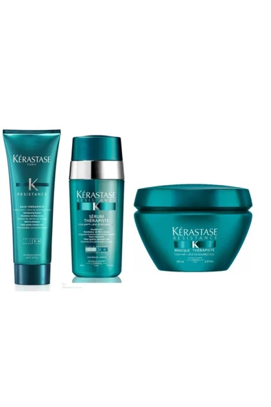 Kérastase Resistance Therapiste Bain 250 ml/ Masque 200 ml/Serum 30 ml ürün görseli 1