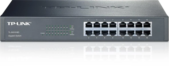 TP-LINK TL-SG1016D 16 PORT GIGABIT DESKTOP RACKMOUNT SWITCH ürün görseli 1