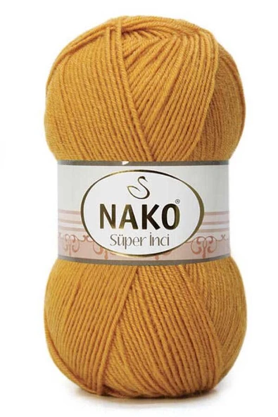 Nako Süper İnci 10129 Hardal 5 Adet Örgü İpi ürün görseli 1