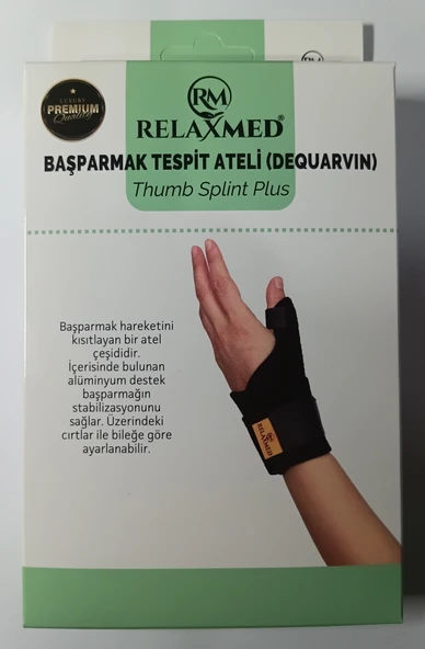 Başparmak Tespit Ateli  Alüminyum Destekli De Quervain ve CMC Eklem Sabitleyici ürün görseli 1