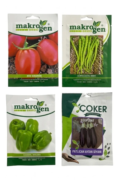 Tohum Seti (Domates, Acı Kıl Biber, Dolmalık Biber, Patlıcan) ürün görseli 1