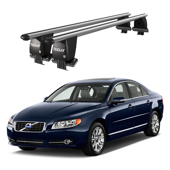 Royal Volvo S80 (2006-2016) Uyumlu Gri Kilitli Ara Atkı Port Bagaj Tavan Barı ürün görseli 1