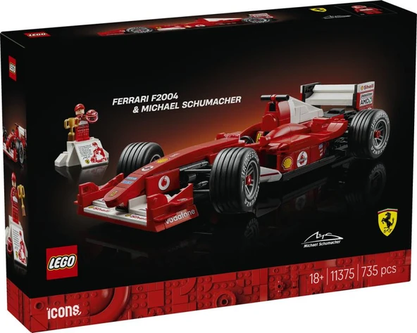 LEGO Icons 11375 Ferrari F2004 and Michael Schumacher ürün görseli 1