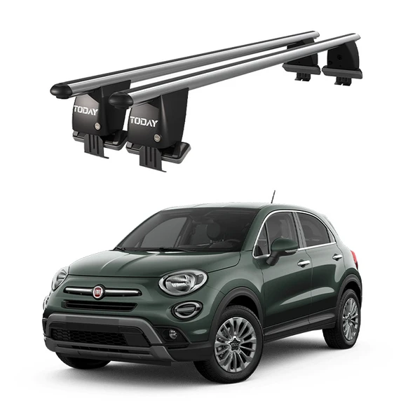 Royal Fiat 500X (2015 ve Sonrası) Uyumlu Gri Ara Atkı Port Bagaj Tavan Barı ürün görseli 1