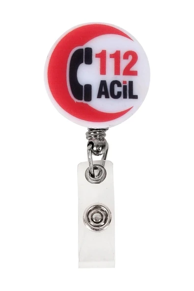 112 Acil Temalı Yoyo Yaka Kartlığı AKS-ACL-002 ürün görseli 1