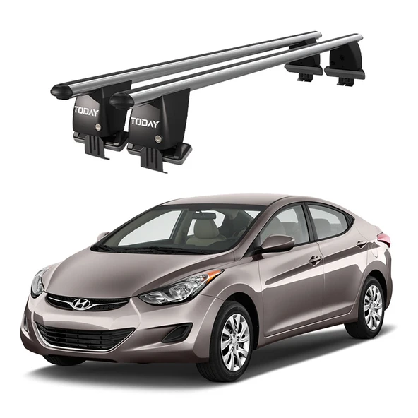 Royal Hyundai Elantra (2011-2015) Uyumlu Gri Ara Atkı Port Bagaj Tavan Barı ürün görseli 1