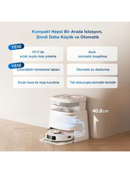 Ecovacs Deebot T30 Pro Omni Robot Süpürge Rose - Resim 6
