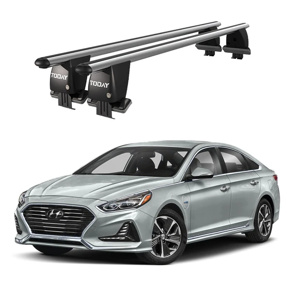 Royal Hyundai Sonata VII (2015-2019) Uyumlu Gri Ara Atkı Port Bagaj Tavan Barı ürün görseli 1
