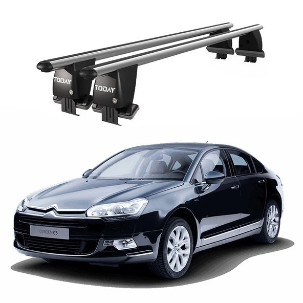 Royal Citroen C5 (2000-2007) Uyumlu Gri Kilitli Ara Atkı Port Bagaj Tavan Barı ürün görseli 1