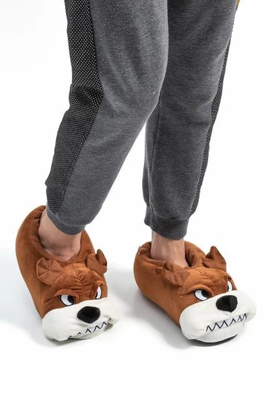 Twigy Erkek Bulldog Desenli Minimalist Ev Terliği - Rahat ve Sıcak ürün görseli 1