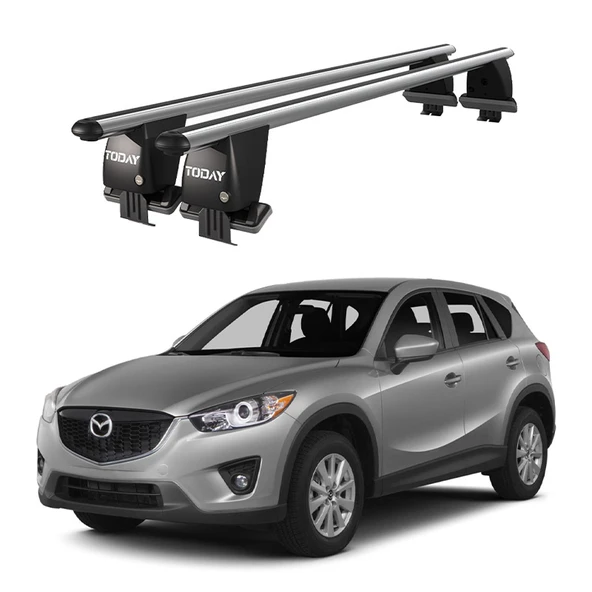 Royal Mazda Cx-5 (2012-2015) Uyumlu Gri Kilitli Ara Atkı Port Bagaj Tavan Barı ürün görseli 1