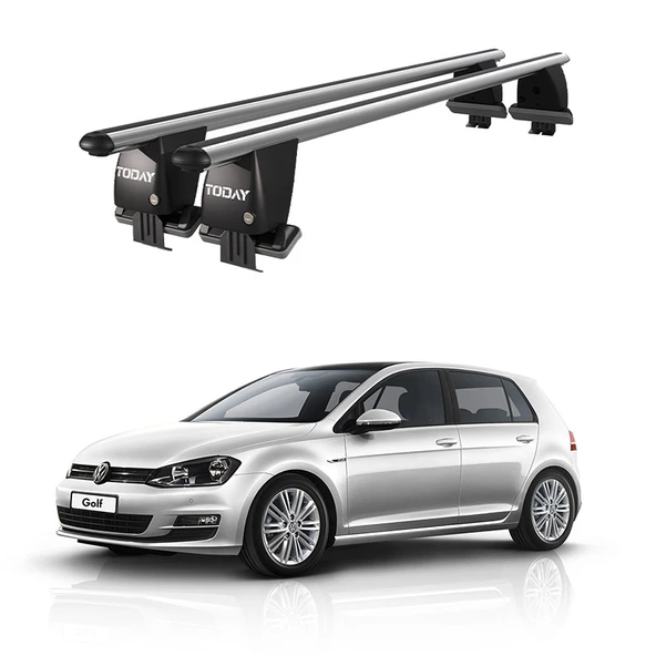 Royal Volkswagen Golf (2014-2019) Uyumlu Gri Kilitli Ara Atkı Port Bagaj Tavan Barı ürün görseli 1