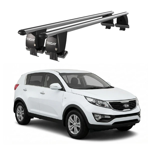 Royal Kia Sportage (2010-2013) Uyumlu Gri Kilitli Ara Atkı Port Bagaj Tavan Barı ürün görseli 1