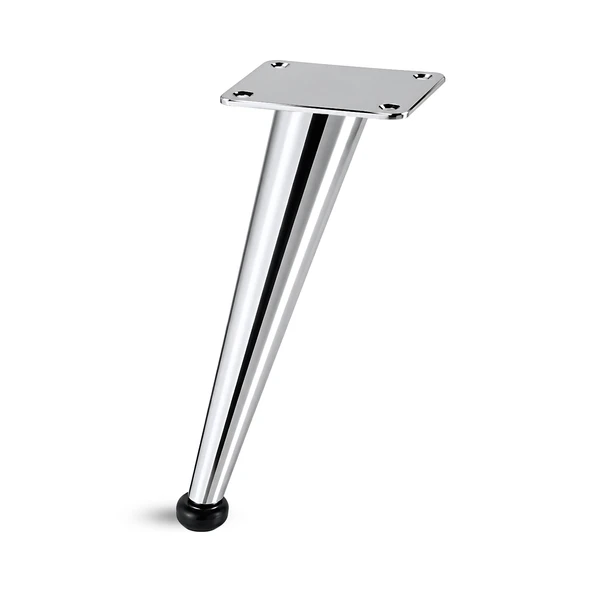 Omaks (1 Adet) 18 cm Metal Krom Dereceli Mobilya Sehpa Kanepe Ayağı Montaj Vidaları Dahil Ayak ürün görseli 1