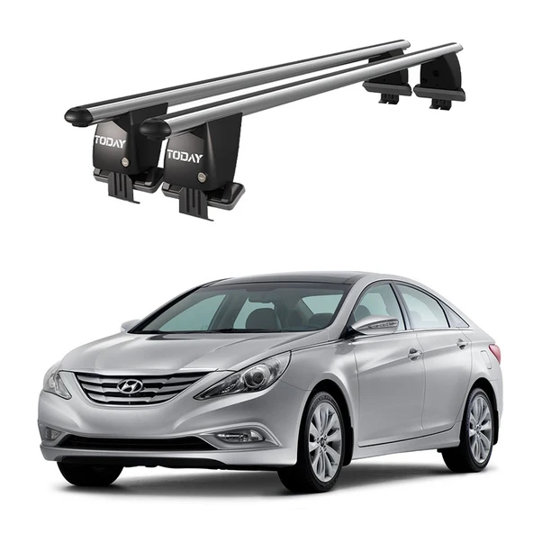 Royal Hyundai Sonata VI (2009-2014) Uyumlu Gri Ara Atkı Port Bagaj Tavan Barı ürün görseli 1