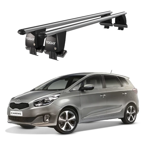 Royal Kia Carens (2013-2019) Uyumlu Gri Kilitli Ara Atkı Port Bagaj Tavan Barı ürün görseli 1