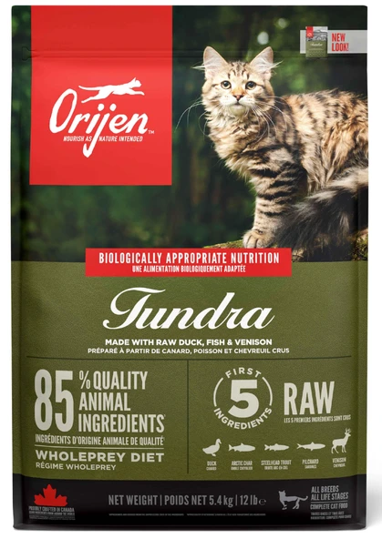Orijen Tundra Tahılsız Tüm Yaşlar İçin Kedi Maması 5.4 Kg ürün görseli 1