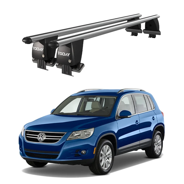 Royal Volkswagen Tiguan (2008-2011) Uyumlu Gri Ara Atkı Port Bagaj Tavan Barı ürün görseli 1