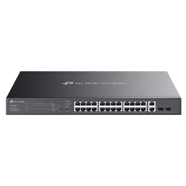 TP-LINK OMADA ES228GMP 28 PORT GIGABIT + 2XGIGABIT SFP YÖNETİLEBİLİR 384W POE METAL KASA SWITCH ürün görseli 1