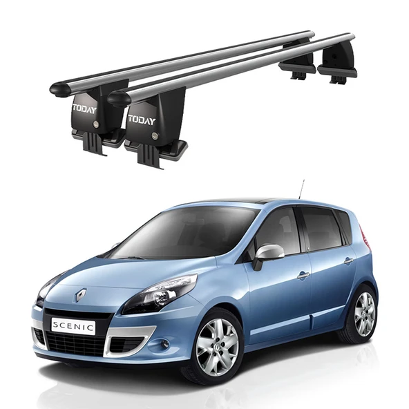 Royal Renault Scenic (2013-2016) Uyumlu Gri Kilitli Ara Atkı Port Bagaj Tavan Barı ürün görseli 1