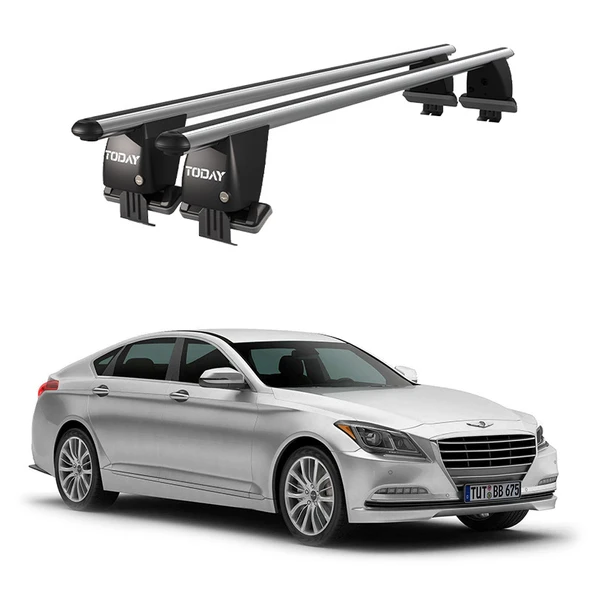 Royal Hyundai Genesis (2015-2016) Uyumlu Gri Ara Atkı Port Bagaj Tavan Barı ürün görseli 1