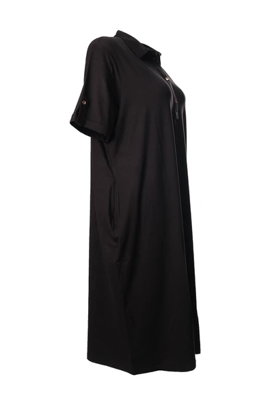 Faik Sönmez Oversize Polo Yaka Midi Elbise - Günlük Şıklık ürün görseli 1