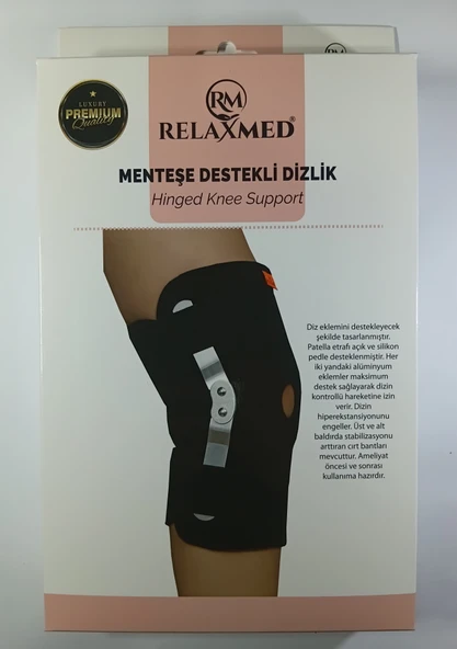 Gizli Menteşeli Dizlik  Alüminyum Destekli Ligament ve Menisküs Diz Sabitleyici ürün görseli 1
