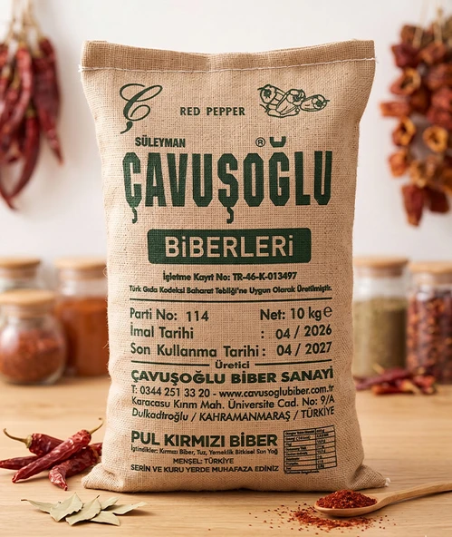 Süleyman Çavuşoğlu Pulbiber Acılı 10 Kg ürün görseli 1